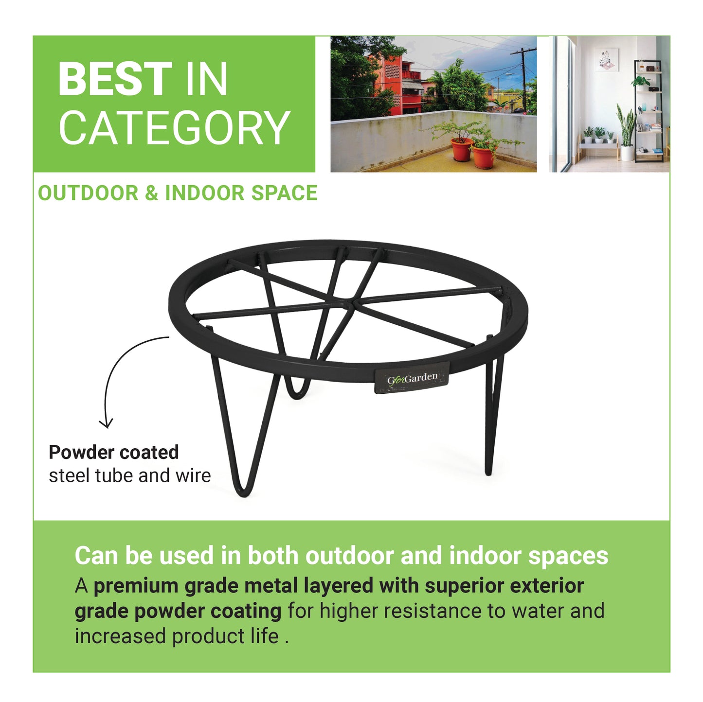 Round Plant Stand-Green