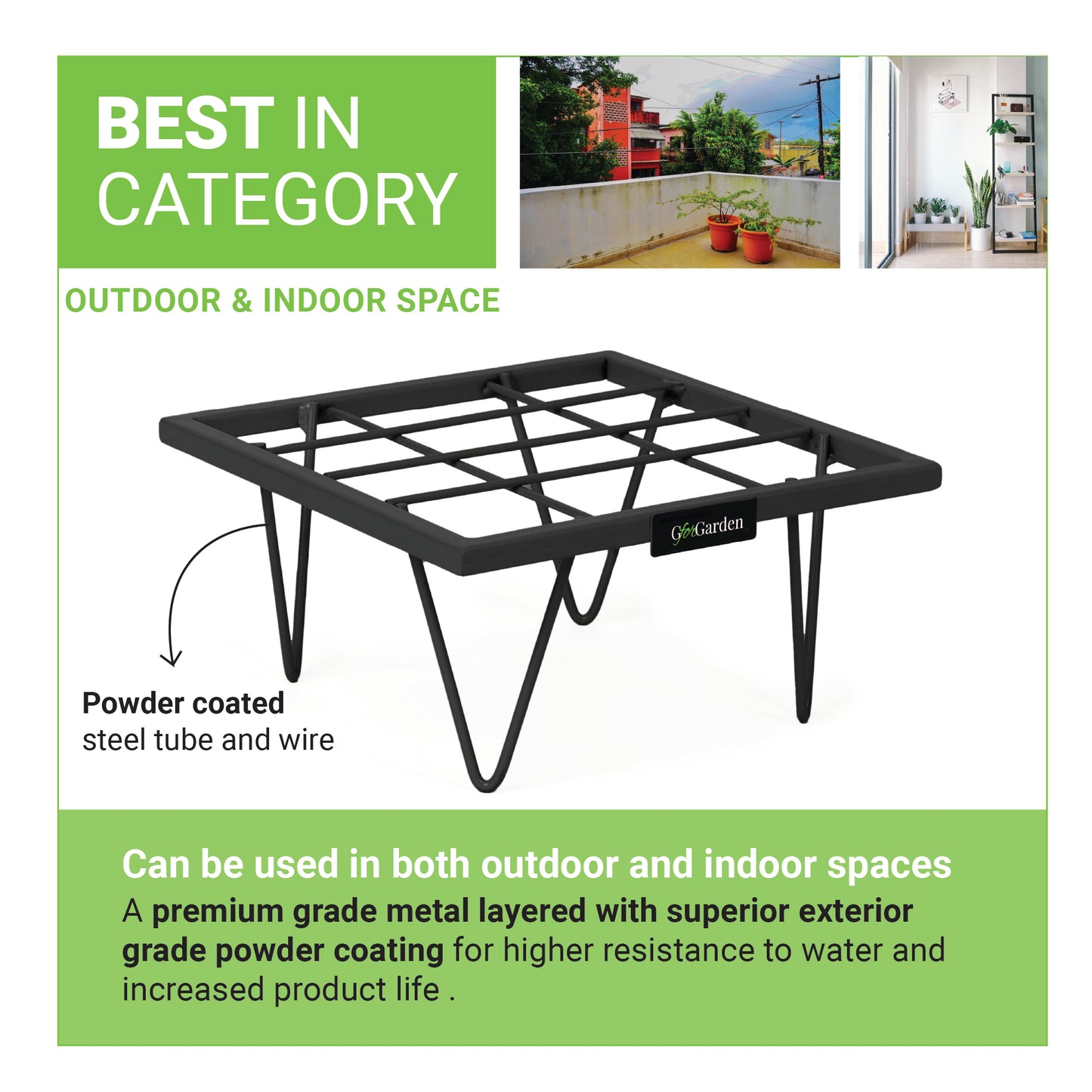 Square Plant Stand-Yellow