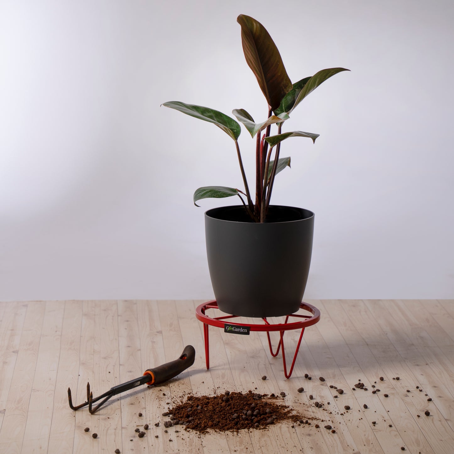 Round Plant Stand-Red