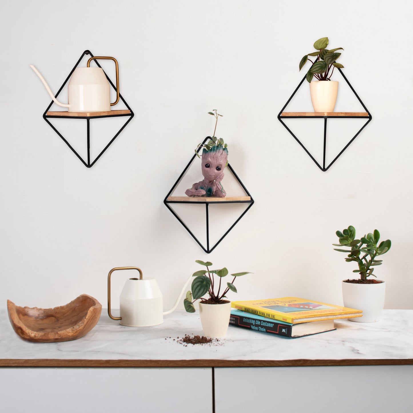 Prism Wall Shelves [Glossy Black]