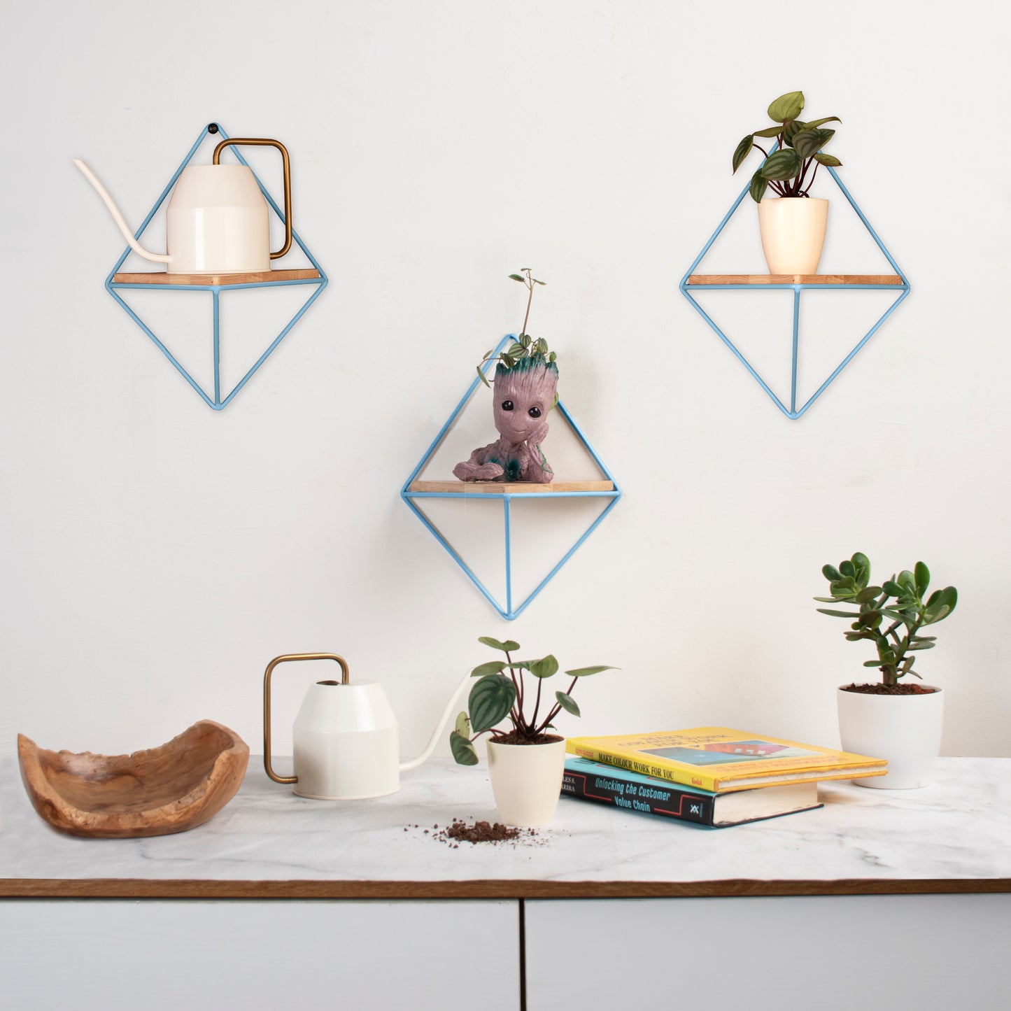 Prism Wall Shelves [Steel Blue]